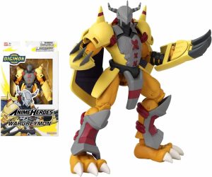 Anime Heroes Bandai Digimon WarGreymon Action Figure | 6.5'' Tall WarGreymon Articulated Anime Figure with Extra Set of Hands and Accessories | Collectable Anime Merch Digimon Figure Wargreymon