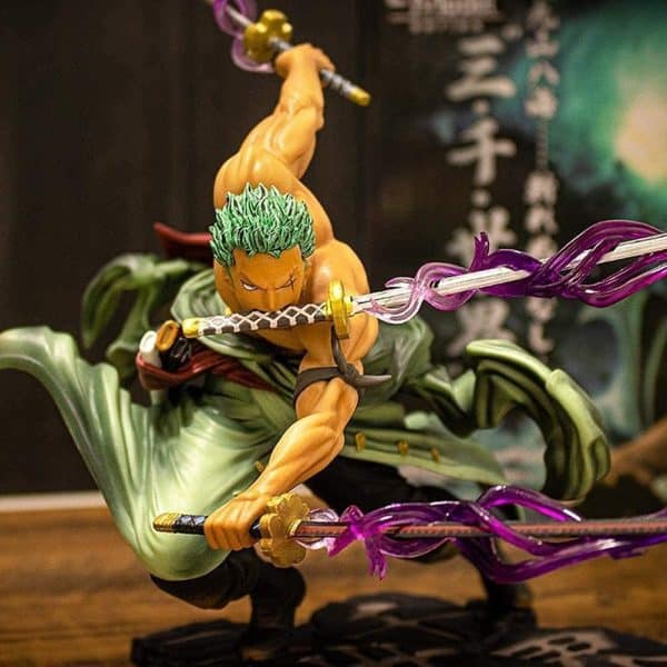 Roronoa Zoro Anime Action Figure, Three Swords Style Statue- Three Thousand World, Anime Collection Model Doll Toy Decoration Gift, 8 inch
