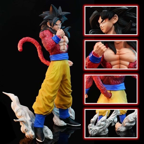 vasesion Goku Figure, Super Saiyan 4 Son Goku, DBZ Action Figure Anime Statue Model Decoration Toy Gift 11.81 Inch