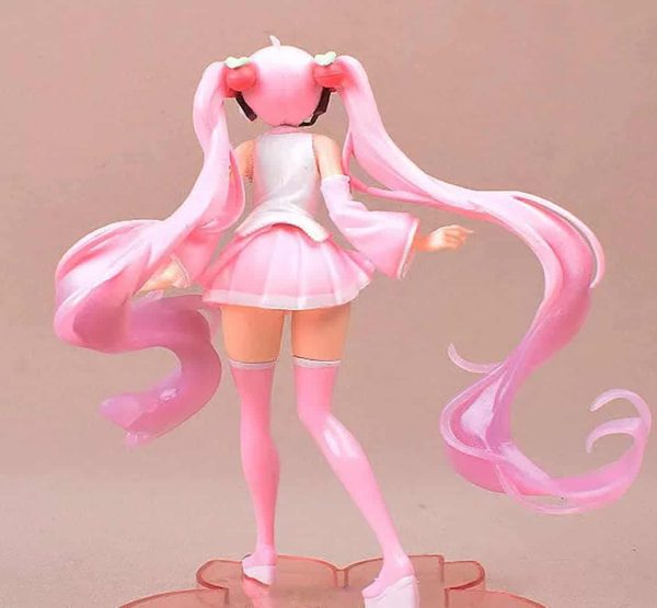 PoseablePals Miku Sakura Anime Figure Desktop Office Bedroom Decor Model Collection Gift (Pink Cherry Blossoms7.85'')