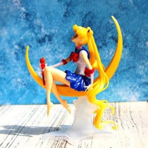 HINSCR Sai lor Moo n Cake Toppers POP Anime Elegant Tsukino Usagi Princess Collectible Resin Action Figure Ornaments for Grils Birthday Party (style C1)